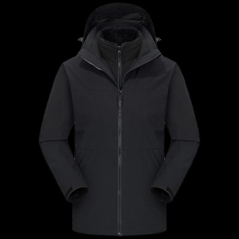 3-in-1 Detachable Thermal Fleece Lined Outdoor Jacket XL