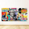 Wall Art Gold Modern Popular Colorful Hundred Money Canvas Painting Quadro Street Abstract Poster Picture Home Decor