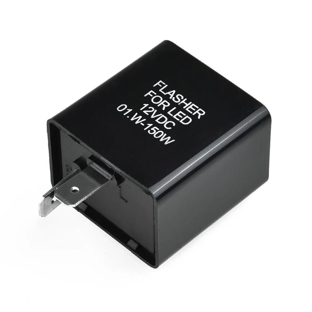 PVC Plastic LED Flasher Relay For Cars Or Motorcycles To Fix The Fast/rapid Flashing Turn Signal 0.02A-10A 12V LED Flasher Relay