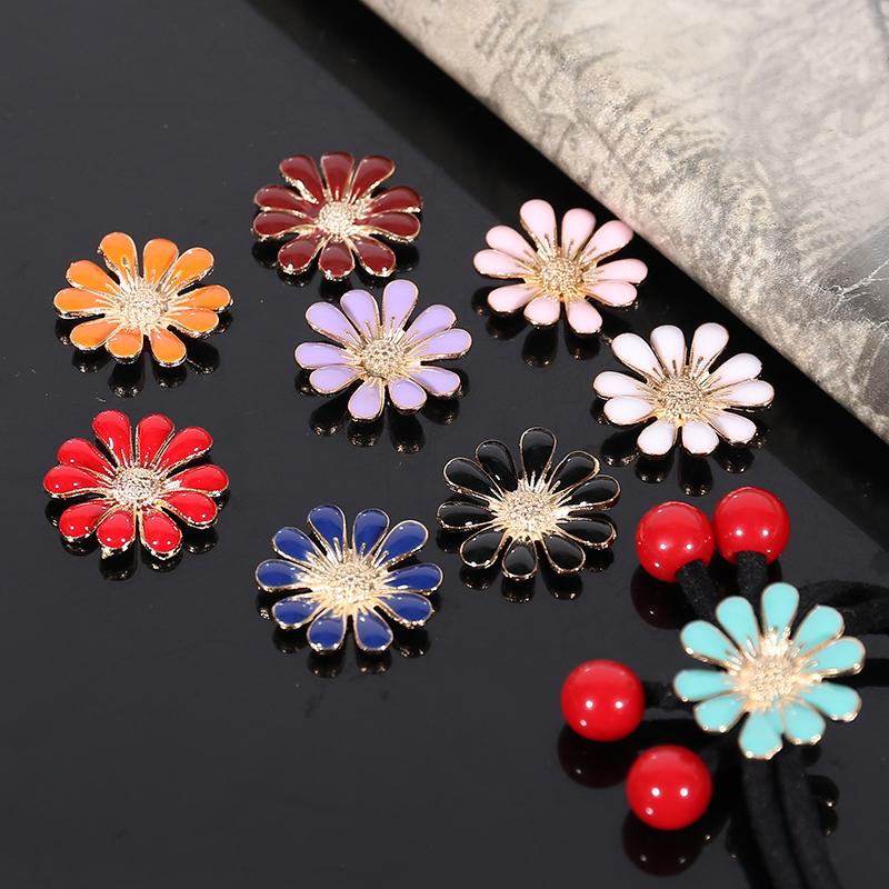 Engood 100Pcs Daisy Rhinestone Vintage Sewing Trim & Embellishments Craft Buttons Hair Buckles Wedding Button DIY Accessories
