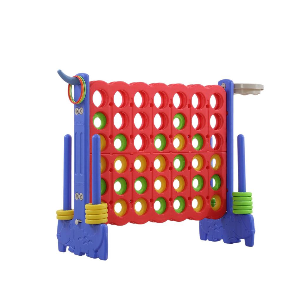 3D Giant Four-in-a-Row Chess Puzzle Game: Colorful Indoor/Outdoor Fruit Theme for Kindergartens