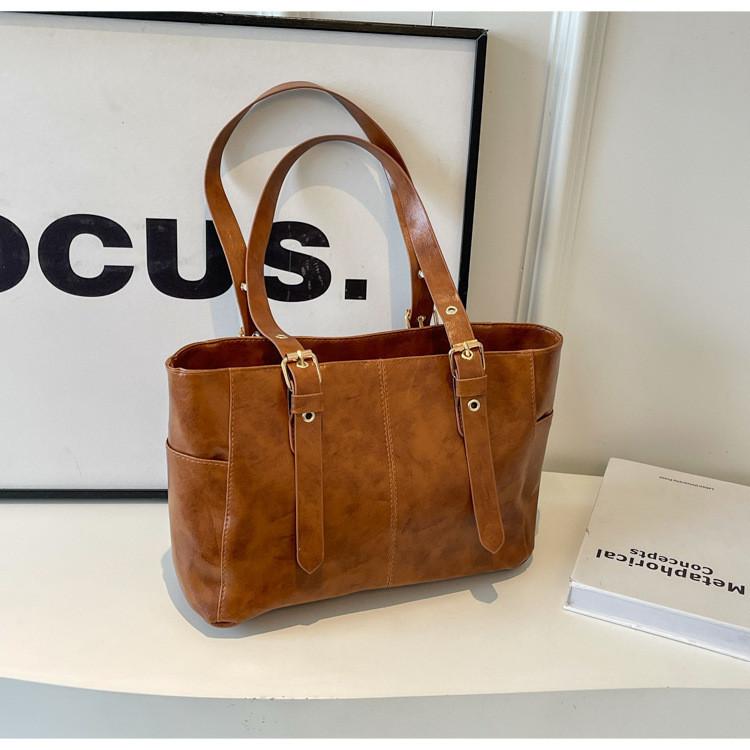Stylish And Simple Car Stitched Texture Shoulder Bag For Women 2024 Winter New Single Shoulder Handbag