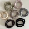 3Pcs Korean Minimalist Headband Girls Silk Hair Tie Fashion Elastic Silk Scrunchie for Women Solid Color Satin Hair Tie