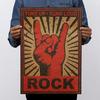 Rock and Roll Rock Gestures Wall Sticker Classic Nostalgia Metal Rock Decorative Posters