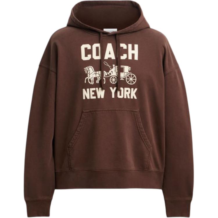

Coach FW25 Hooded Pullover Long Sleeve Sweatshirt Unisex sweatshirt CBD23-BRN L
