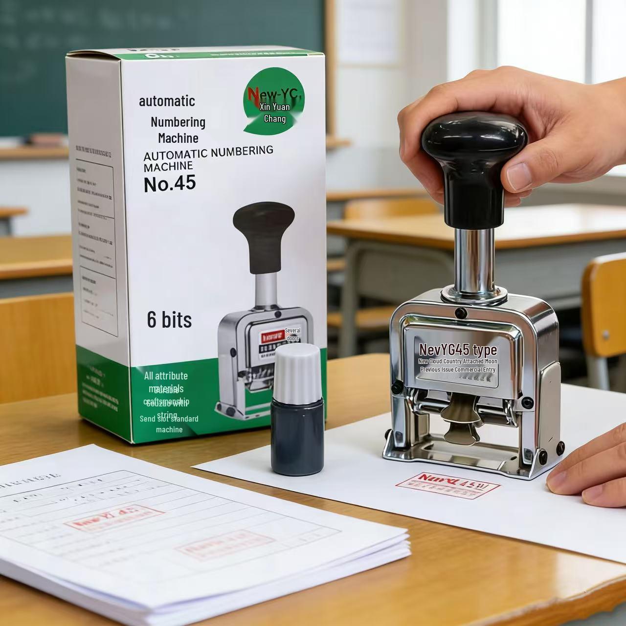 

6-Digit Automatic Numbering Machine with Ink Roller for Date Coding
