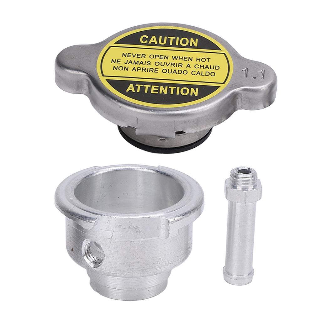 Weld On Radiator Filler Neck With 1.1Bar Radiator Cap 30mm High Performance Cooling System for Most Cars