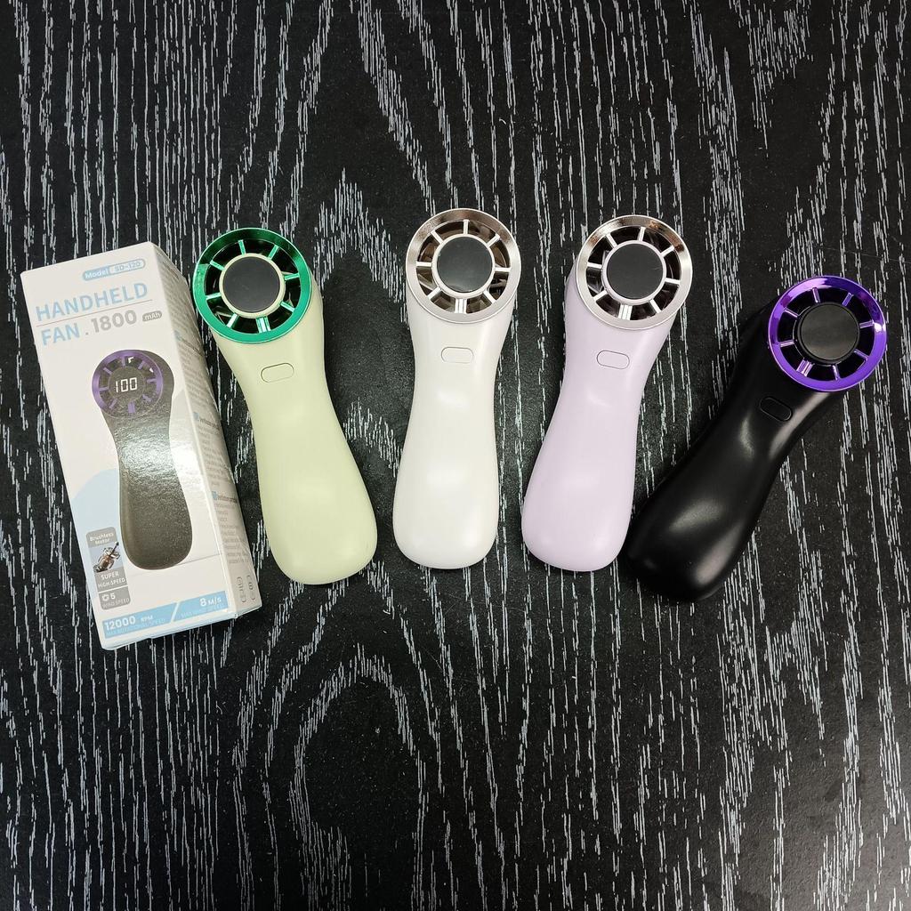 100-Speed USB Portable Silent Mini Fan with Digital Display - Handheld, Long Battery Life, Fits in Girls' Bags
