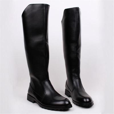 Herren High-Top Leder Reitstiefel mit Knieschutz - Warme und Stilvolle Über-das-Knie Motorradstiefel für Herbst und Winter