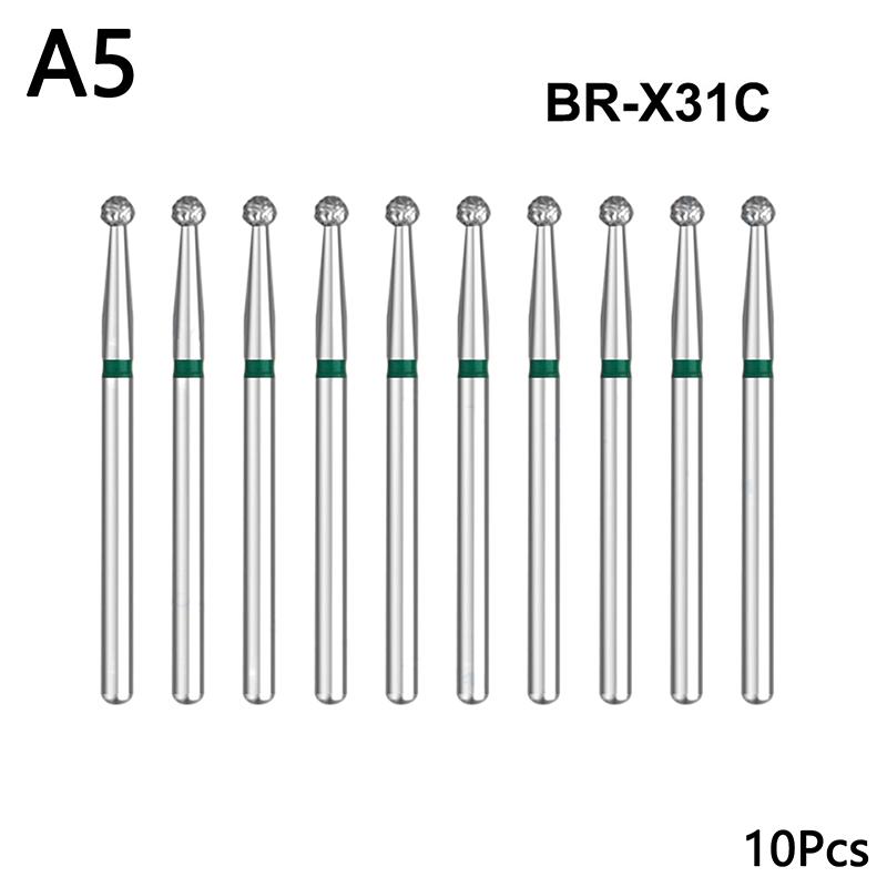 10Pcs/Box Dental Diamond Burs High Speed Handpiece 25Mm Dentist Tool Wear Resistant Lengthening Dentistry Fillings Palatal