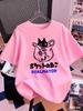 Cute Cat Cartoon Printing Short Sleeve TShirts Womens Summer Cotton Tee Shirts ONeck Comfortable Loose Tops Casual Clothes