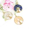 Hand-Wound Natural Gravel Raw Copper Tree Root Life Tree Necklace Crystal Stone Pendant Necklace N46