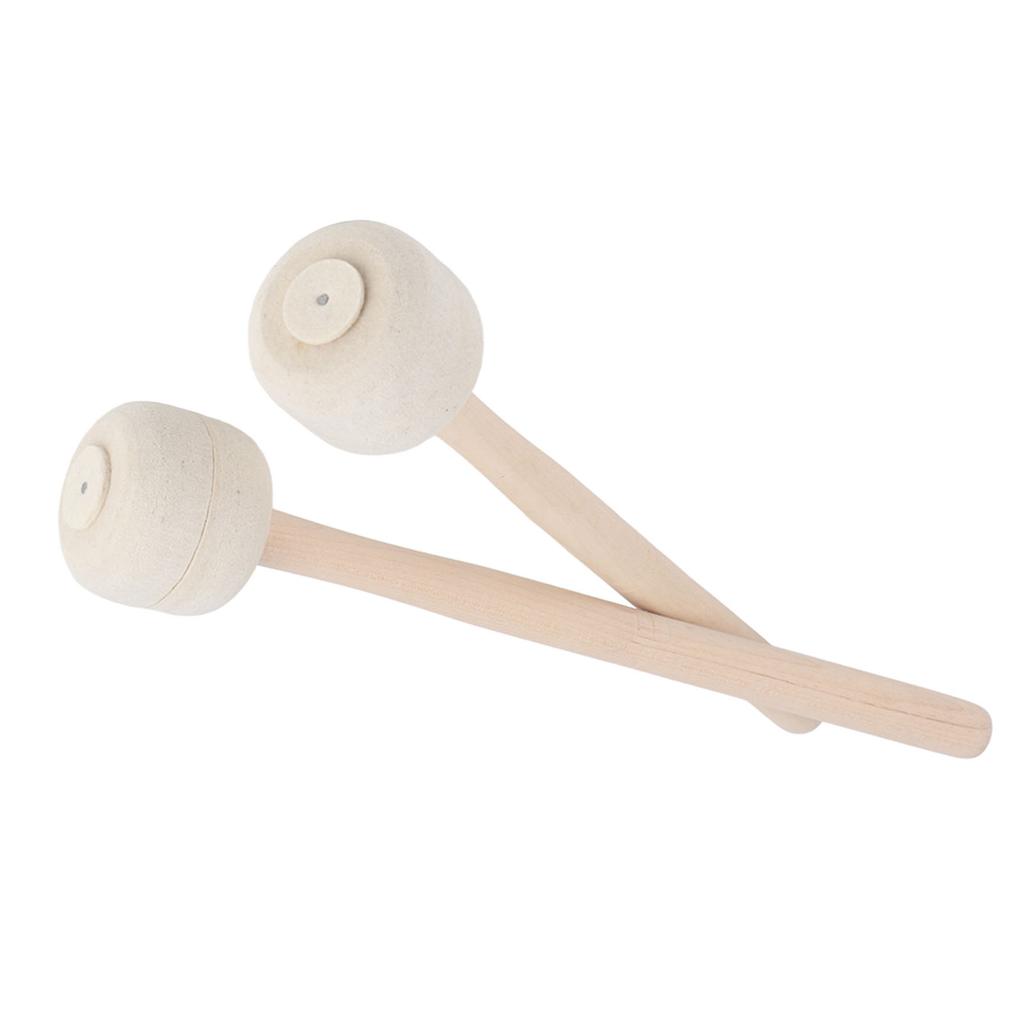 2Pcs Drum Stick Hohe Qualität Wolle Holz Griff Precussion Instrument Zubehör