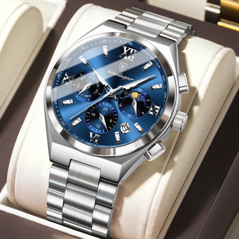 Top Brand New Chronograph Fashion Watch Luminous Waterproof Men's Multifunctional Luminous Wristwatch
