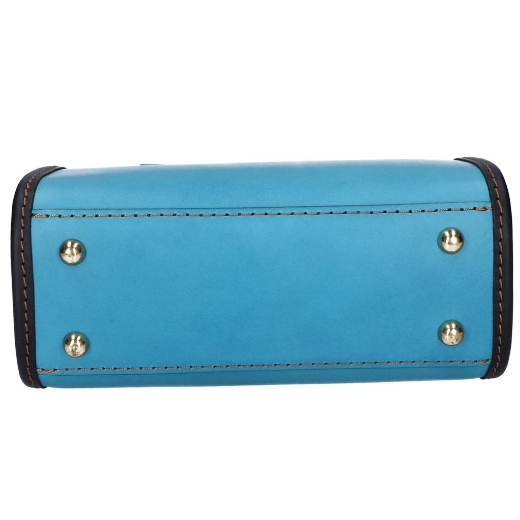 HERZ [Excellent Condition] Two-Tone Nina Boston Bag 2-Way Handbag Cerulean Blue/BlackUsed