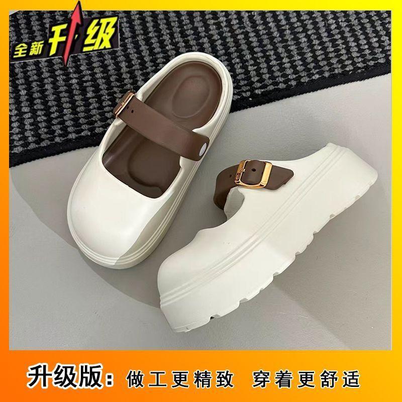 

Тапочки-шлепанцы с толстой подошвой для женщин, маленькие люди увеличивают рост, носят крутые шлепанцы, модные и популярные шлепанцы для женщин 2025 лето 40