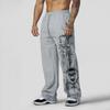 Nouveau Pantalon Décontracté en Coton pour Homme, Coupe Ample, pour l'Extérieur, la Course à Pied et l'Entraînement, avec Grand Imprimé