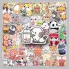 Waterproof Cartoon Cute Animal Stickers - 50 Sheets for Decorating Phone Cases, Suitcases, Planners, and Stationery
