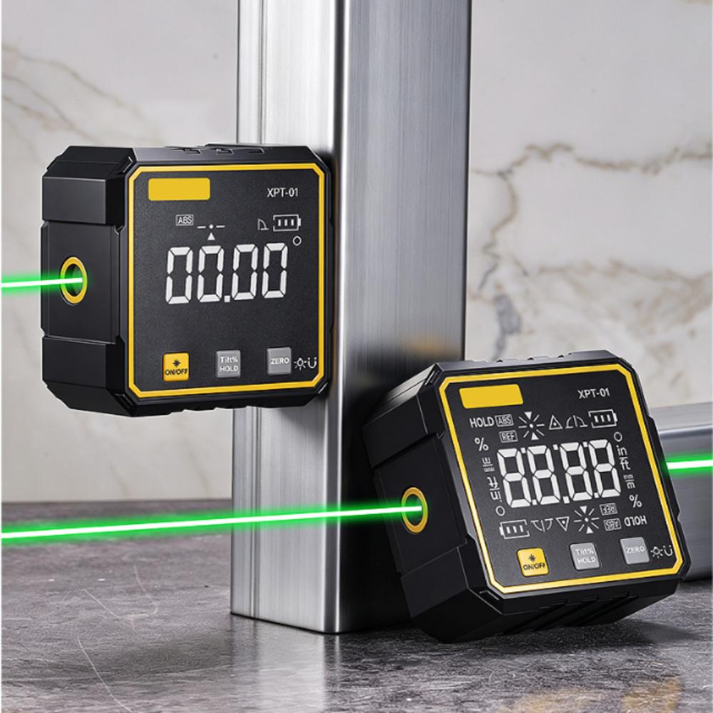 Digital Display Laser Inclinometer Dual Laser Cross Line Slope Meter  For Home Renovation