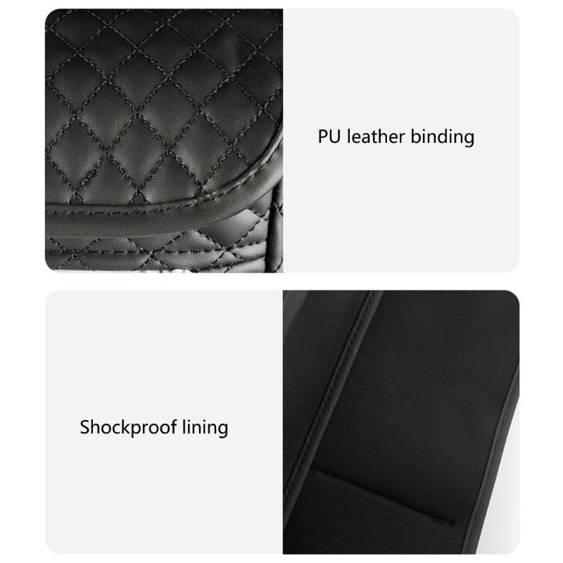 Car Seat Purse Handbag Holder Leather Pocket for Document Phone Storage Barrier of Backseat Kids Pet Fits Most Vehicles