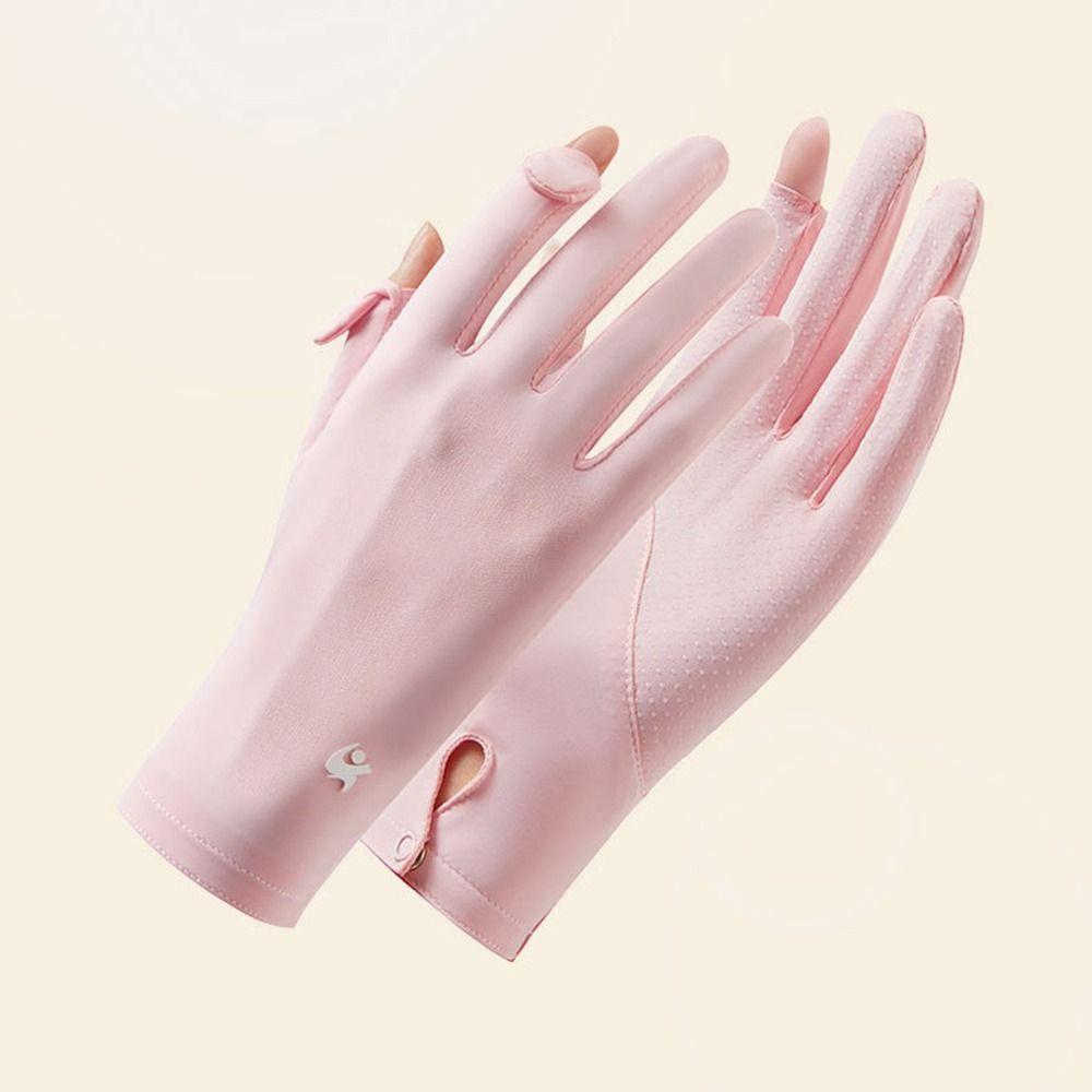 

Sun Protection Gloves Two Fingers Gloves Sunscreen Gloves Ice Silk Mittens Full Finger Gloves