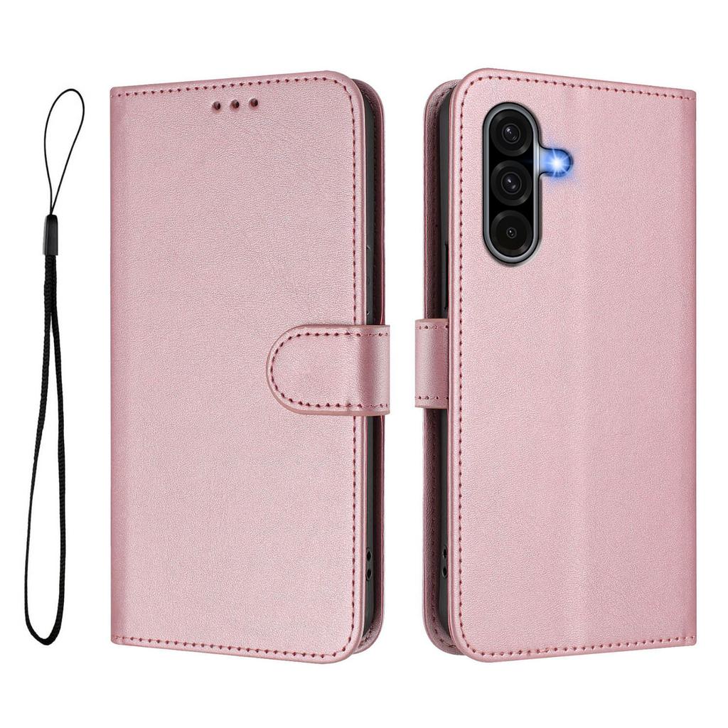 For Samsung Galaxy A36 5G/Galaxy A56 5G Wallet Case RFID Blocking Calf Texture Leather Stand Phone Cover with Strap