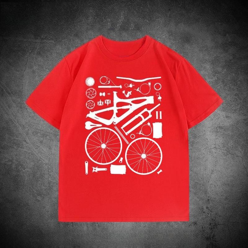 Bicycle Riding Club Creative Mountain Bike Print Pattern Cotton Tshirt Unisexs Clothing Womens Clothing Summer New T Shirt
