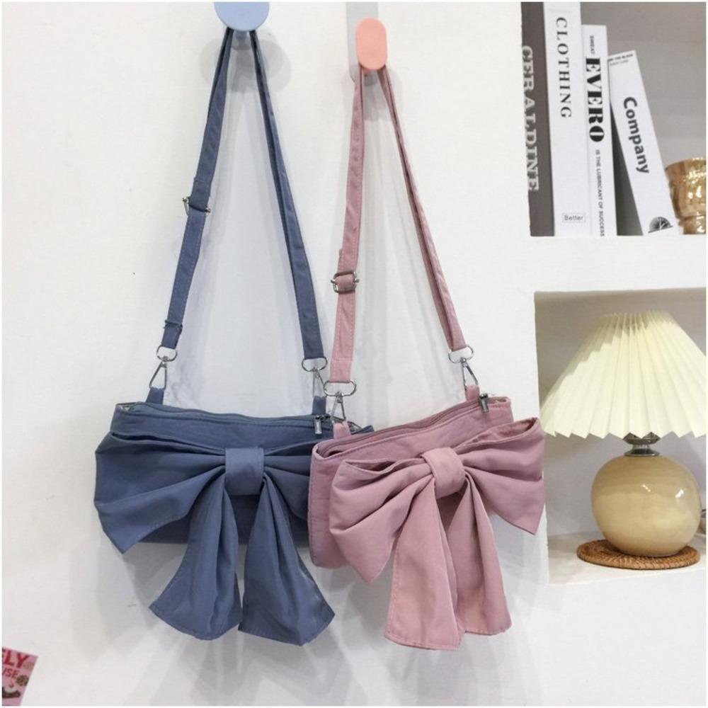 

Сумка для покупок Balletcore Bow Crossbody Bag Корейский стиль Oxford Underarm Bag для девочек