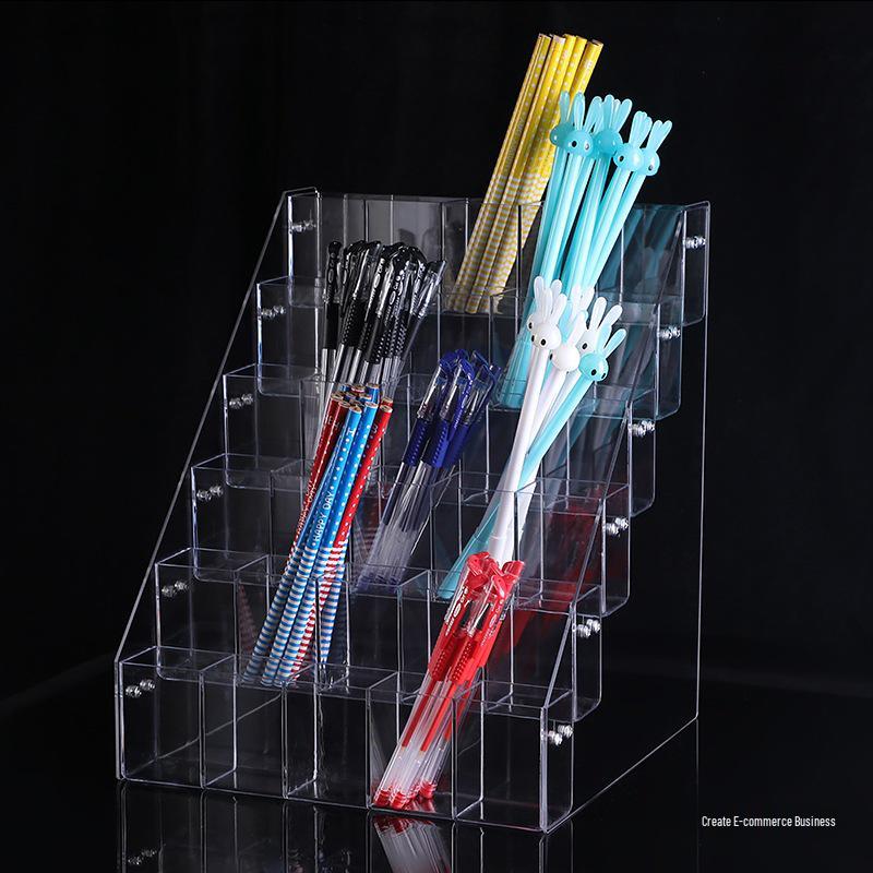 Multi-Pen Display Rack: Pen Holder for Stationery & Gel/Ballpoint Pens