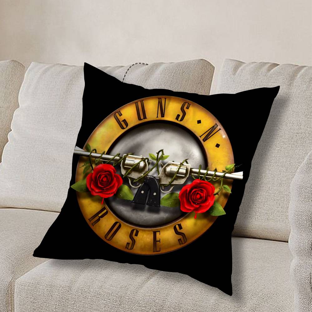B-Band Guns N Roses Catchy Pillow Case Sofa Living Room Bedroom Headboard Backrest Cushion Square Cushion Nap Time