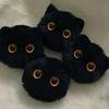 Black Cute Cat Ball Plush Toy Doll Small Pendant Cuddly Pillow Cushion Ins Capibara Plush Toy Doll For Boy Girl Brithday Gifts
