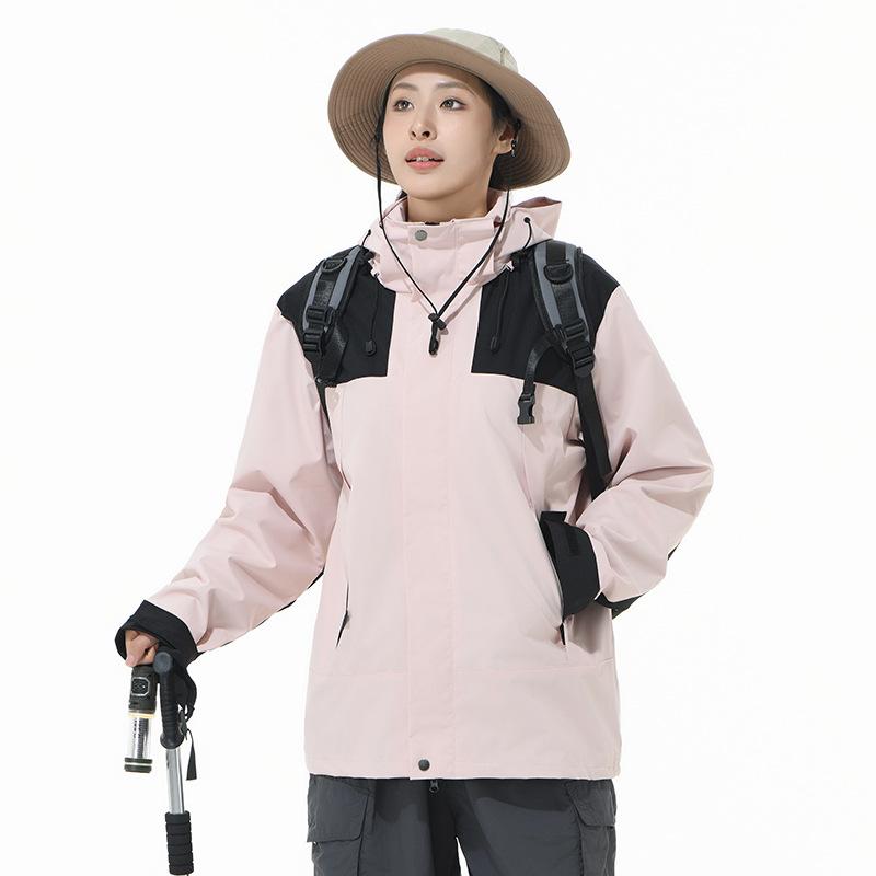 Men Color Blocking Splicing Women Assault Jacket Functional Pocket Outdoor Sports Style Unisex Hiking Jacket