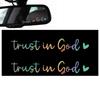 Car Rearview Glass Sticker 2 Pieces Trust In God Vehicles Window Decals Car Stickers Car Stickers And Decals Glass Accessories