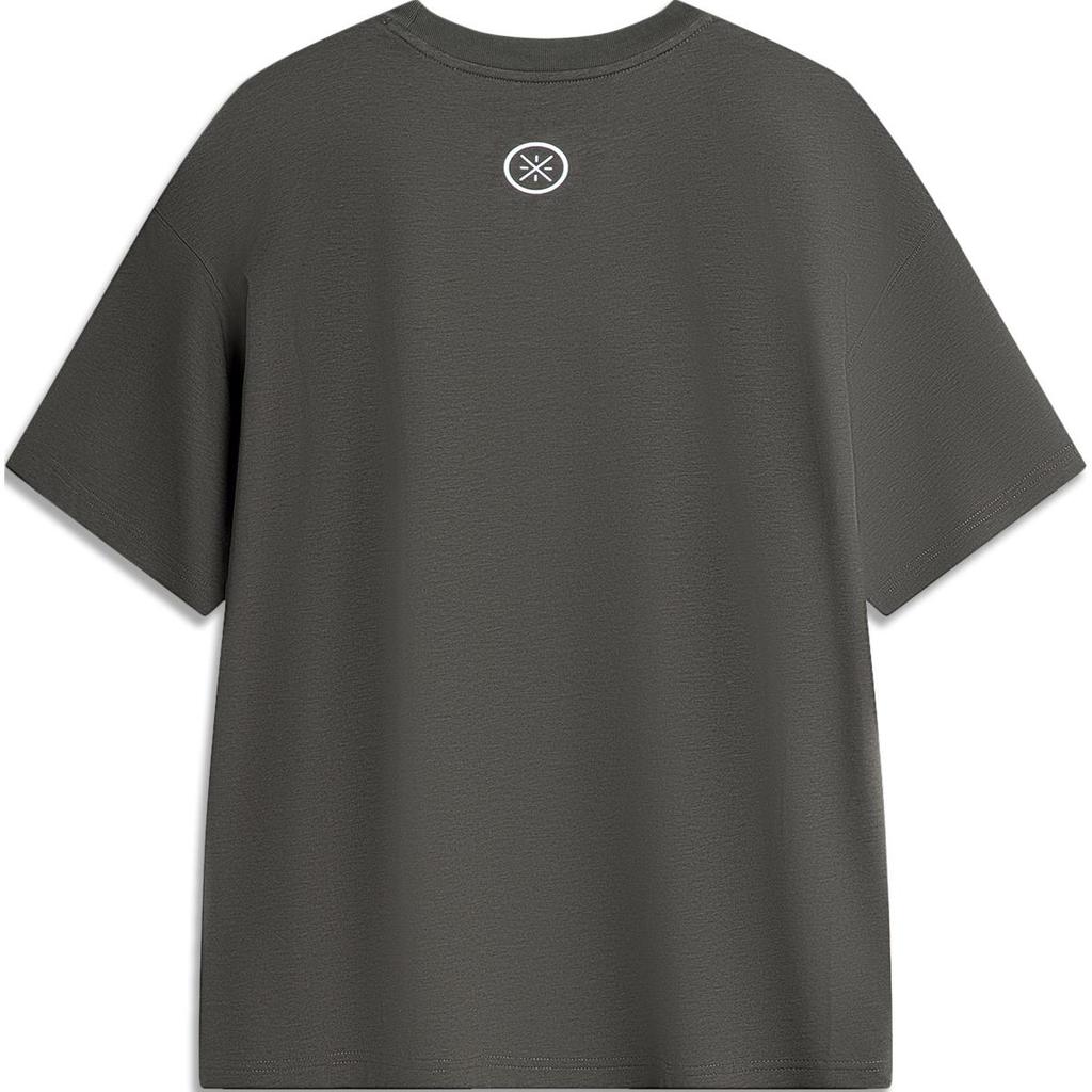 Li Ning Wade Series Comfortable Moisture Wicking Sports Short Sleeve T-Shirt Men Tops Graphite-Grey AHSU173-8