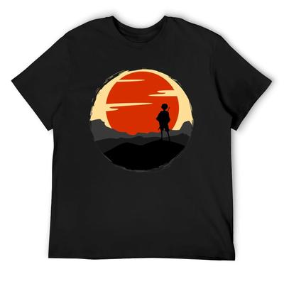 Camiseta Samurai Sunset camisetas gráficas tamanhos grandes camiseta masculina gráfica