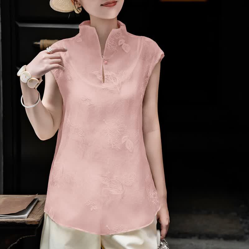 Women's Mulberry Silk Embroidered Blouse