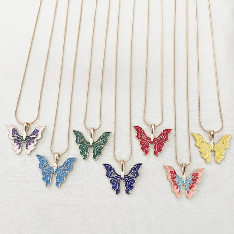 Butterfly Pendant Choker Adjustable Chain Necklace Perfect Gift for Girls Women