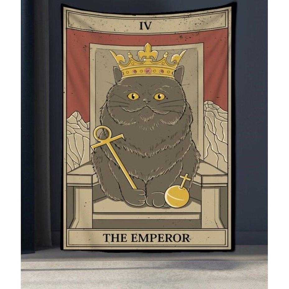 The Emperor s Tarot Tapestry of the Cat 75x100