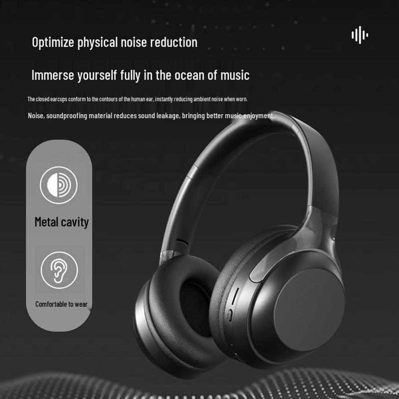 WH100 Bluetooth Earphones - Noise Cancelling Over-Ear Headphones with Music Playback