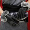Men's Winter Touchscreen Leather Gloves - Fleece Lined, Thick, Warm, Windproof, Non-Slip for Outdoor Cycling