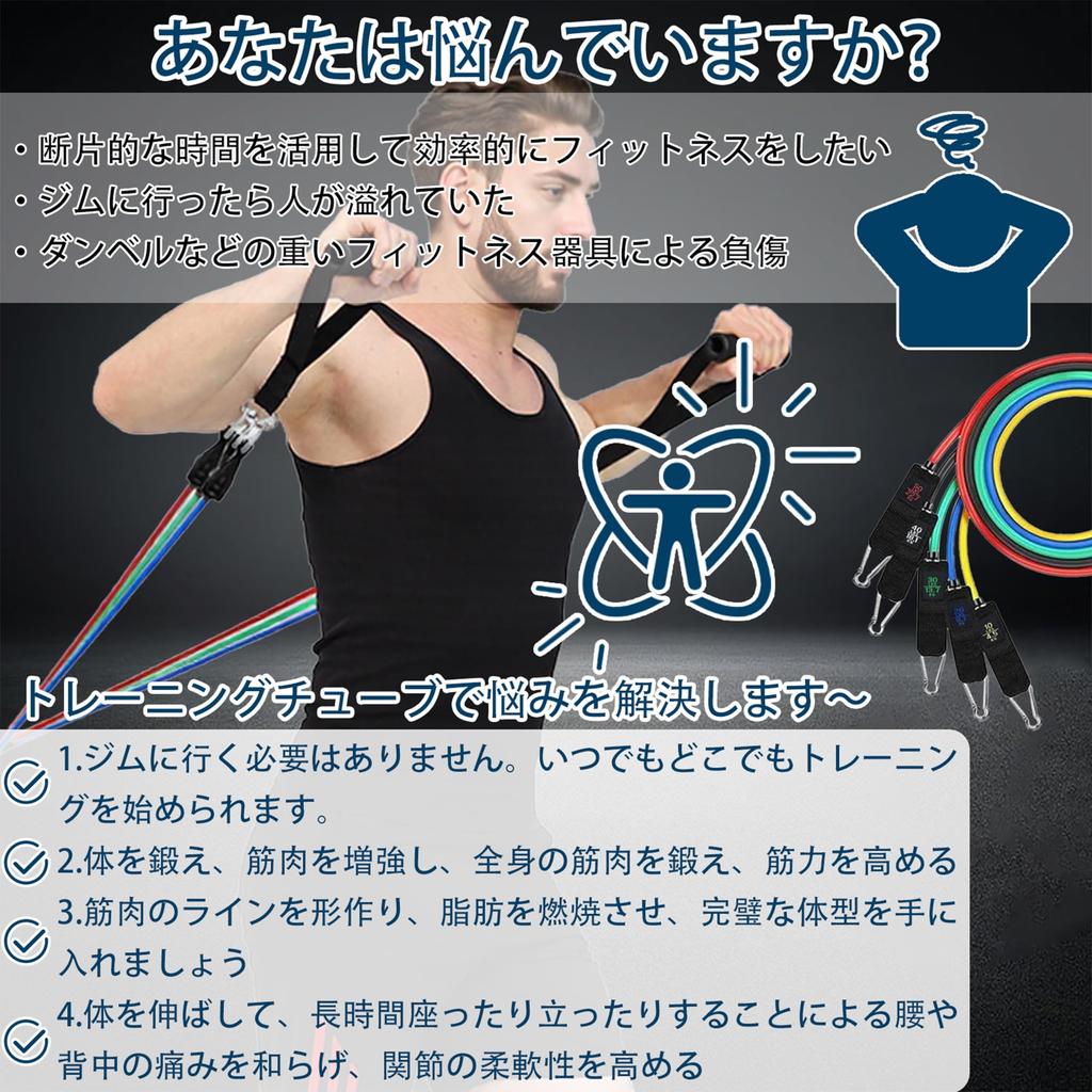 RUREO Training Tube, Tube Training, Muscle Training Tube, Resistance Band,