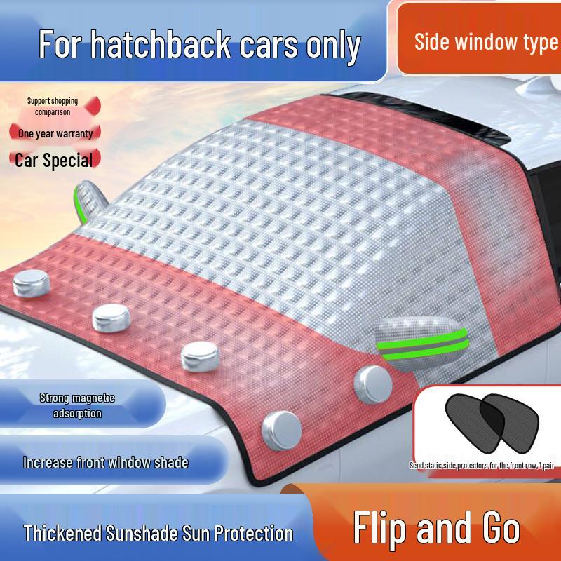 All-Season Universal Thickened Car Half Cover with Sun and Rain Protection