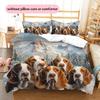 Basset Hound Pattern Bedding Home Decoration Birthday Gift (1 * Duvet Cover + 2 * Pillowcase, Without Core)
