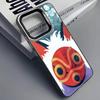 Anime P-Princess M-Mononoke Phone Case For iPhone 16 15 14 13 12 11 Pro Max Grey Black Covers Matte Laser Metallic Aurora Funda