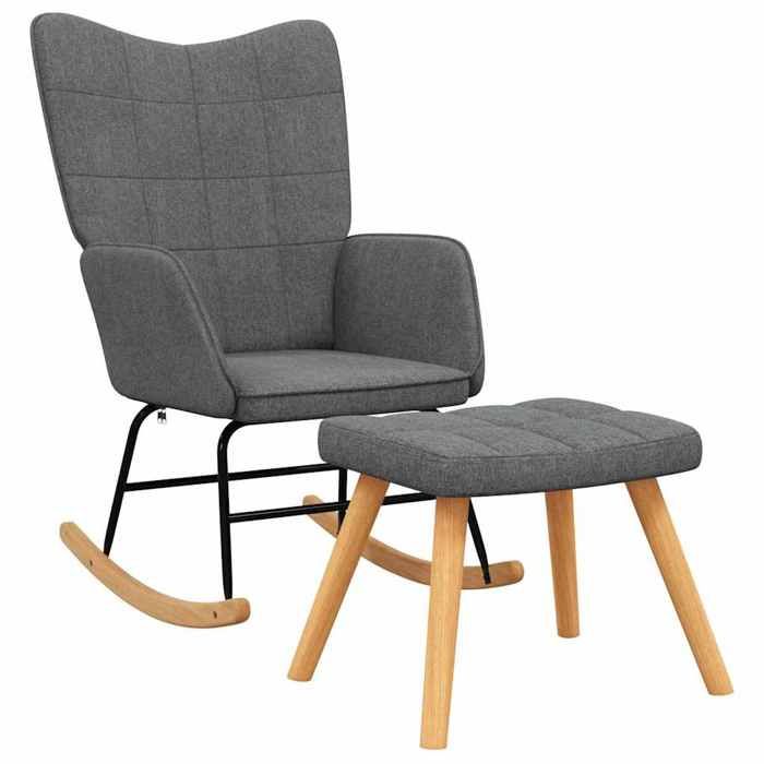 VidaXL Chaise à Bascule avec Tabouret Siège de Relaxation Fauteuil de Salon Salle de Séjour Siège de Salon Maison Intérieur 328019