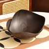 Retro Creative Plastic Dining Plate Imitation Wood Grain Snack Fruit Dish Storage Tabletop Decor Home Hotel Supplies