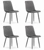 TURIN Chair - Dark Gray Velvet X 4