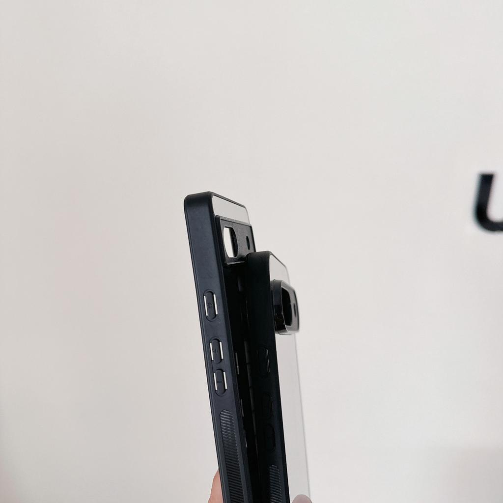 Luxury Make UP Mirror Phone Case For Google Pixel 10 9 8 7 6 Pro XL 9A 8A 7A 6A Shockproof Black Edge Fashion Mirror Back Cover