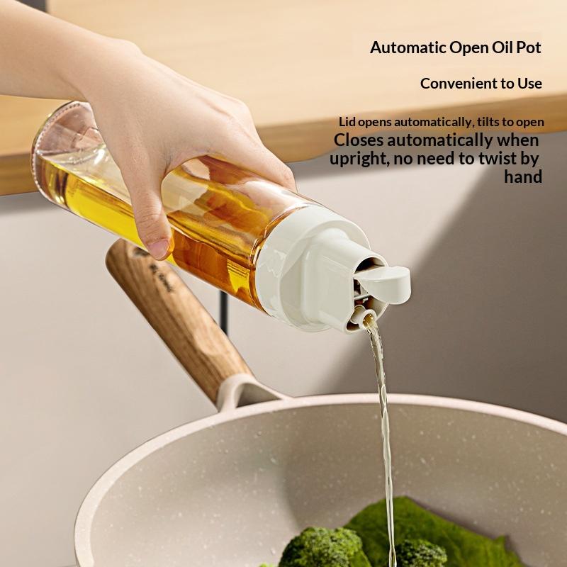 2026 New Household Kitchen Soybean Vinegar Spice Bottle Set Glass Leakproof Aroma Spice Wine Dedicated Non-Hanging Oil Jar