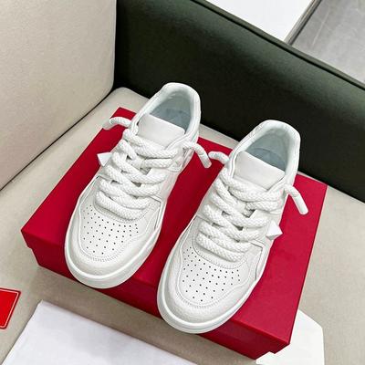Little White Shoes Men's Thick-soled Heightening Shoes Autumn Breathable White Board Shoes New Men's Shoes Muffin Sole Casual Shoes Tide